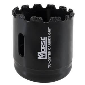 7/8" (22mm) Carbide Grit Bi-Metal Hole Saw - No Arbor, 1-1/2" Cutting Depth, Made in USA, M.K. Morse MHSG14