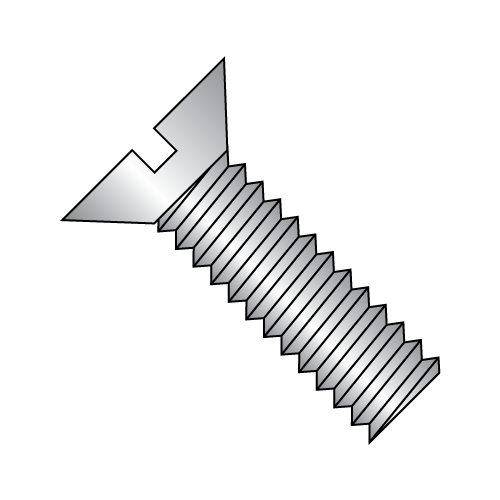 #10-32 x 3/4" Machine Screws, Slotted Flat Head, 18.8 Stainless Steel
