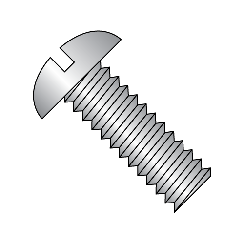 #8-32 x 2" Machine Screws, Slotted Round Head, 18.8 Stainless Steel