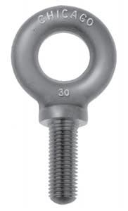1-1/4"-7 Machinery Eye Bolt, 3" Threaded Shank, #32 Shoulder Pattern, Steel, Chicago Hardware 13031 8 - 1/EA