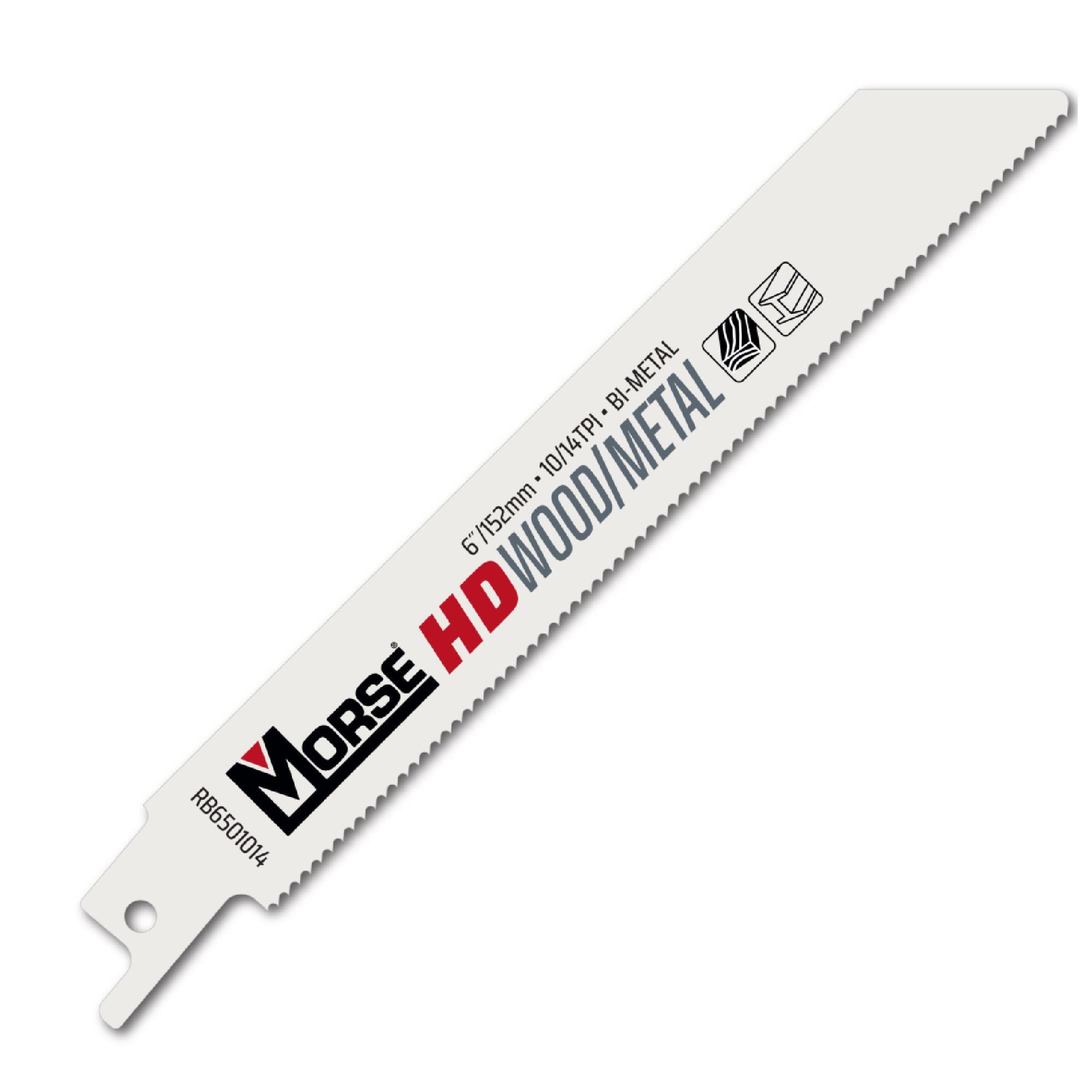 9" x 3/4" x .035" Heavy Duty Bi-Metal Reciprocating Saw Blades, 6TPI, Wood/Metal Applications, Made in the USA