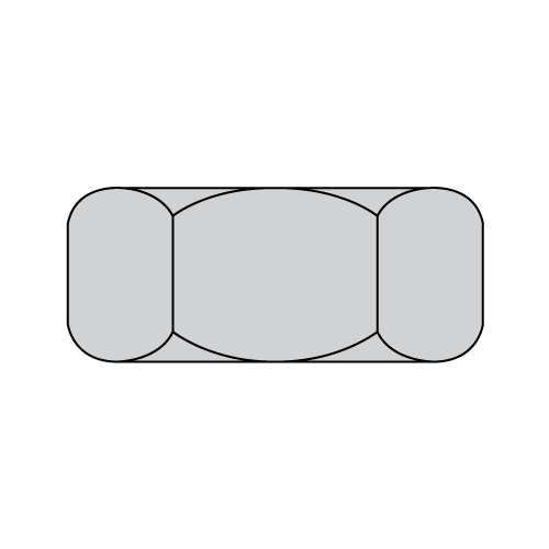 9/16-12 Grade 2 Finished Hex Nuts, Coarse Thread, Steel, Hot Dipped Galvanized