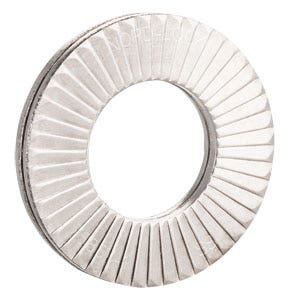 Nord-Lock 316 Stainless Steel Wedge Lock Washers, Bolt Size: M27, Outer Diameter: 1.91", Enlarged Outer Diameter, NORD NL27-SP-SS