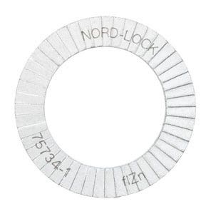 Nord-Lock Steel Wedge Lock Washers, Bolt Size: M6, Outer Diameter: 0.43", Through Hardened Steel with Zinc Flake Delta Protekt ® Coating, NORD NL6