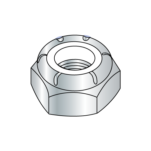 3/8"-24 Nylon Insert Lock Nuts, Thin Pattern, Fine Thread, Light Hex, Steel, Zinc Plated