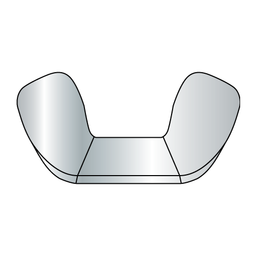 3/8"-16 Cold Forged Wing Nuts, Steel, Zinc Plated