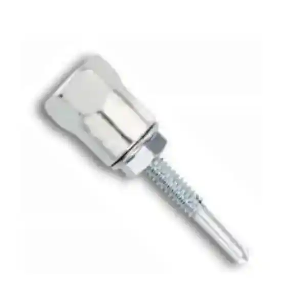 3/8" Powers Vertigo Steel Vertical Rod Hangers with Nuts, #5 Point for Beams, 1-1/2" Screw Length, Carbon Steel Zinc Plated,