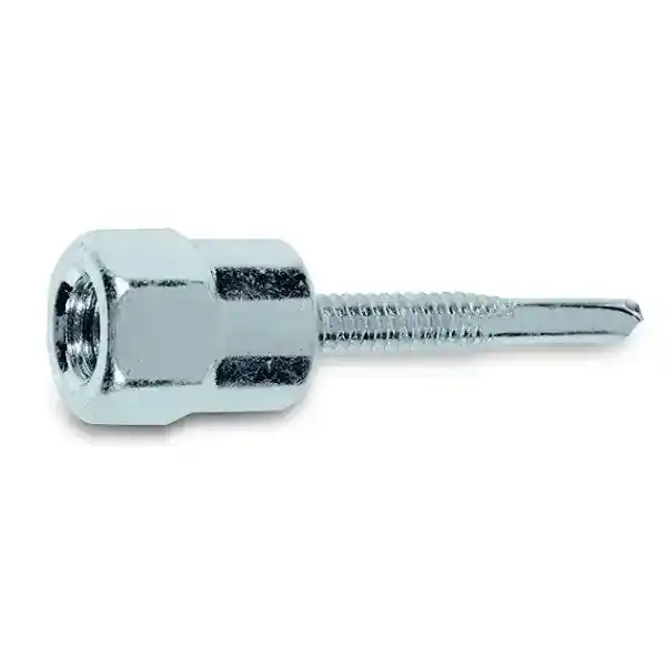 1/4" Powers Vertigo Steel Vertical Rod Hangers, #3 Point for Purlins, 1" Screw Length, Carbon Steel Zinc Plated,