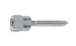 3/8" Powers Vertigo Wood Vertical Rod Hangers, 1" Screw Length, Carbon Steel Zinc Plated,