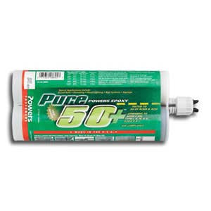 Powers Pure50+ Two-Component Epoxy Adhesive Anchoring System, 21 oz. Cartridge, Made in USA