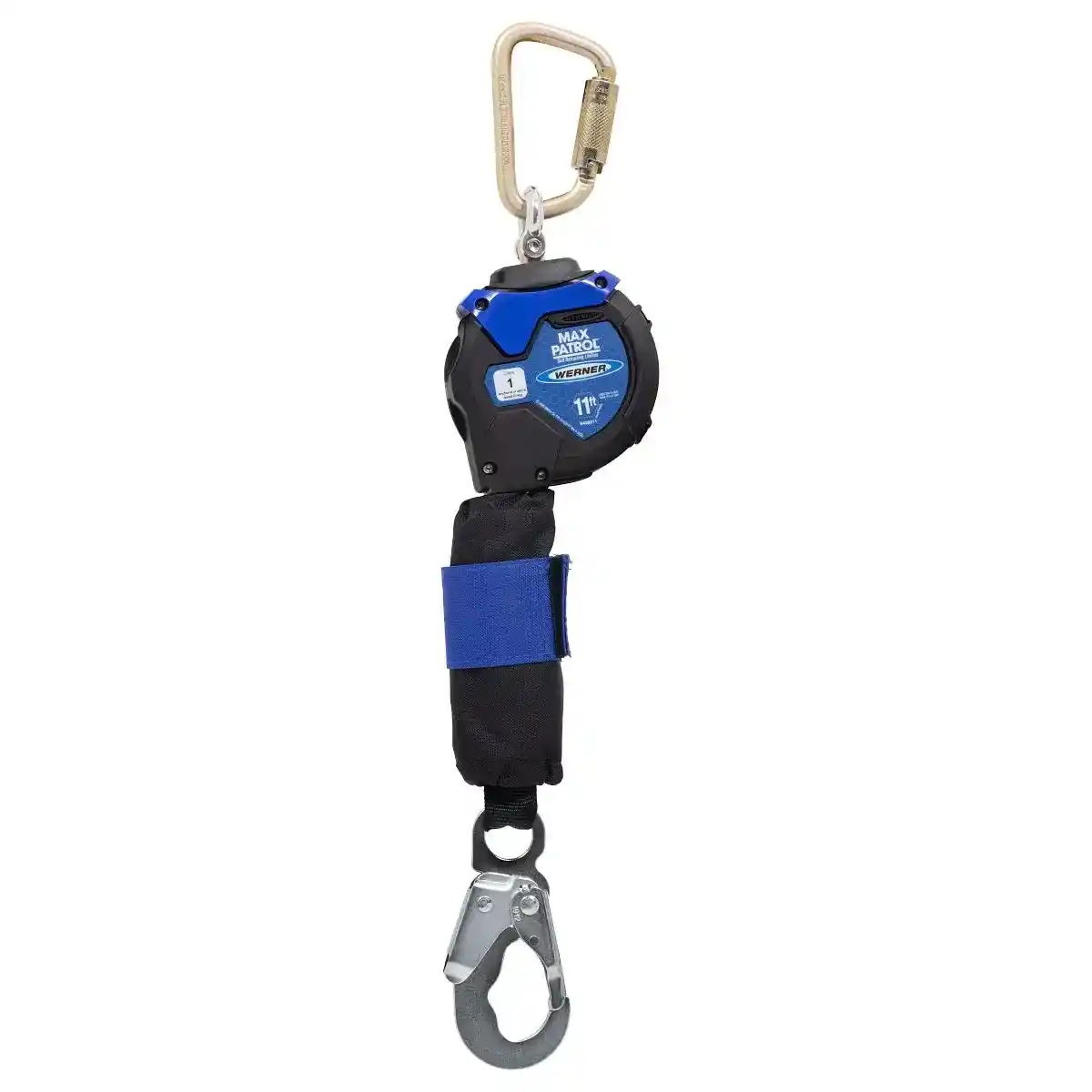 Werner® R430011 11 ft. Max Patrol Self-Retracting Lifeline, 1" UHMWPE/Polyester Webbing with WebAlert™