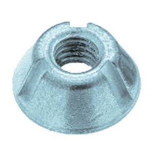 3/8"-16 Tamper-Resistant Trident Nuts, Zamak 5 Zinc Alloy, 30TRI Driver Size