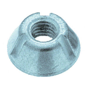 1/2"-13 Tamper-Resistant Trident Nuts, Zamak 5 Zinc Alloy, 40TRI Driver Size