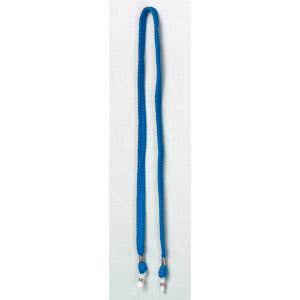24 Safety Glass Strap, Polypropylene Blend, Rubber Loops Attach to Eyewear Temples, Bright Blue