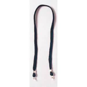 24 Safety Glass Strap, Polypropylene Blend, Rubber Loops Attach to Eyewear Temples, Black