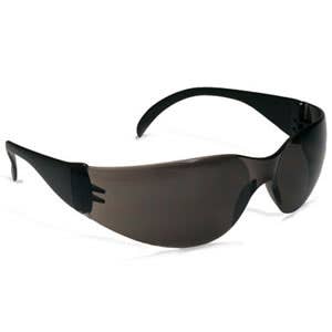 Zenon Z12™ Rimless Safety Glasses with Black Temple, Gray Lens & Anti-Scratch / Anti-Fog Coating, Meets ANSI Z87.1+