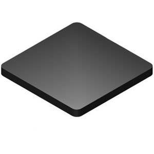 2" x 2" Flat Plate Shims, 1/4" Thickness, Black