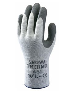 451 Thermo Cold Weather Gloves, Acrylic / Cotton / Polyester Knit with Natural Latex Coated Palm, Excellent Grip, Venilated, EN 511 - Large