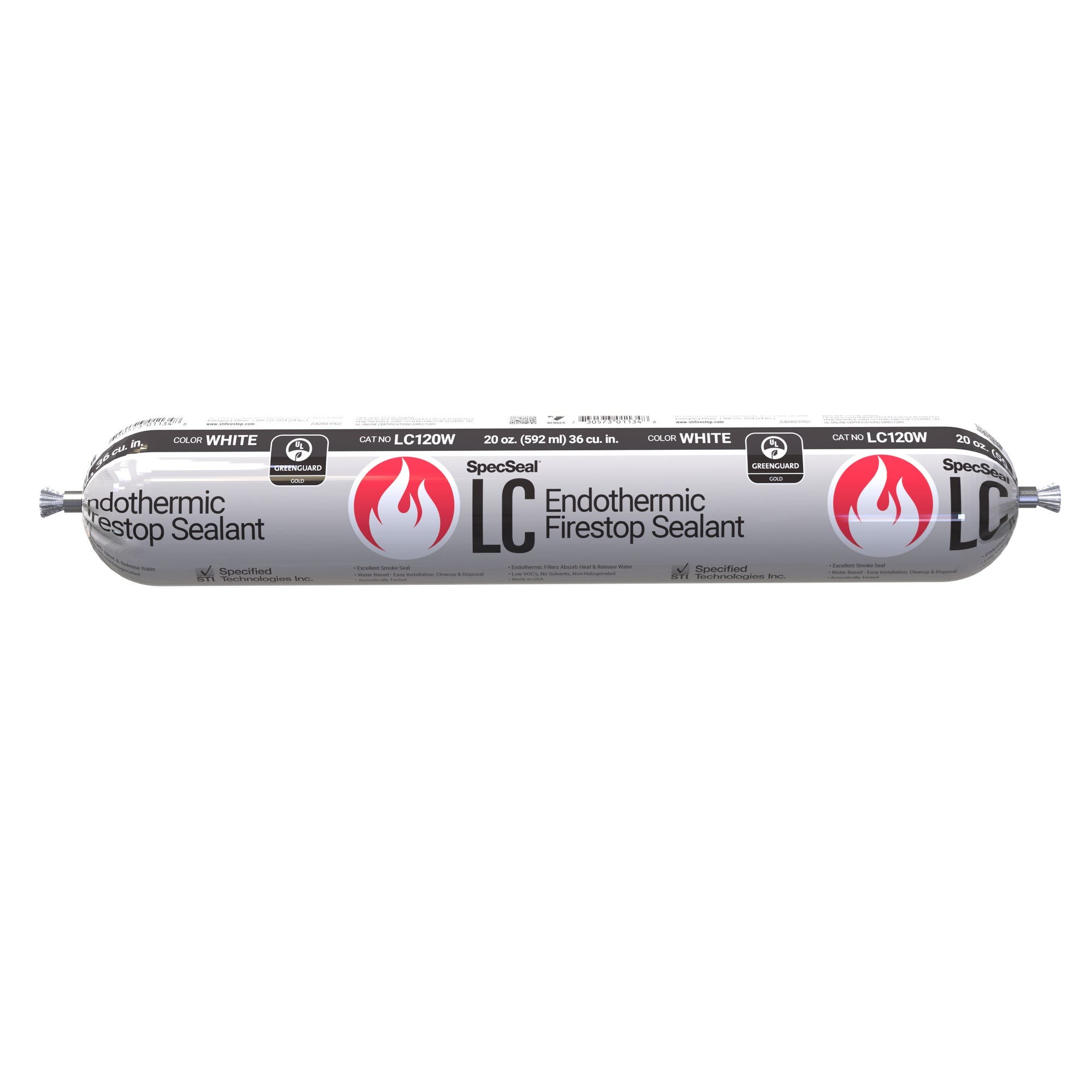 STI Series LC Endothermic Sealant 20 Ounce Sausage 36 Cu. In. (592 ml), White,  LC120W