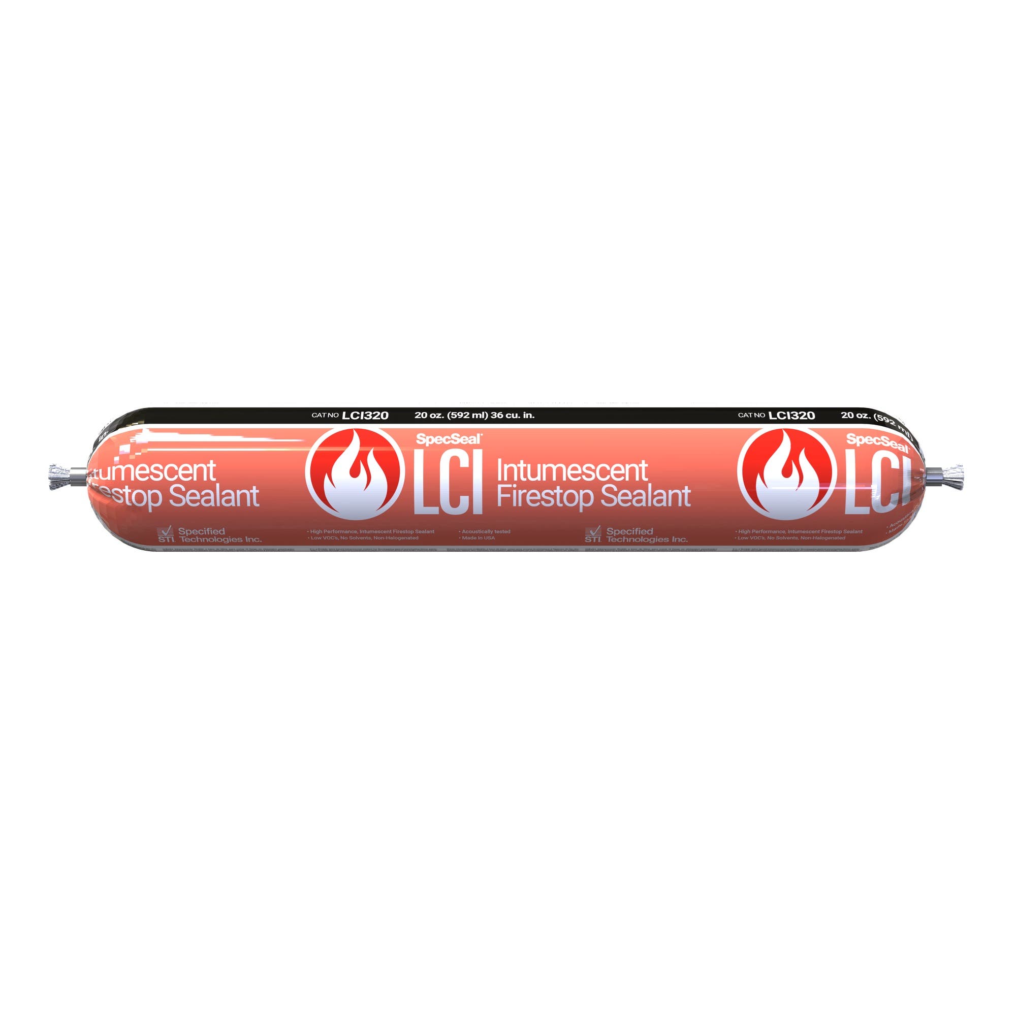 STI SpecSeal Series LCI Intumescent Sealant, 20 Ounce Sausage 36 Cu. In. (592 ml), LCI320