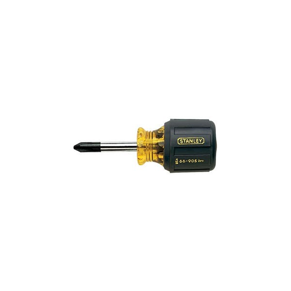 Stanley Vinyl Grip Phillips Screwdriver, 1-1/2" Blade Length with 2 pt. Tip