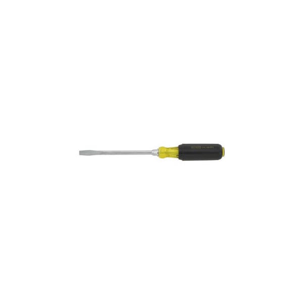 Stanley Vinyl Grip Rounded Blade Screwdriver, 6" x 5/16" Blade