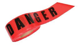 Danger Tape Red/Black 3 x 1000'
