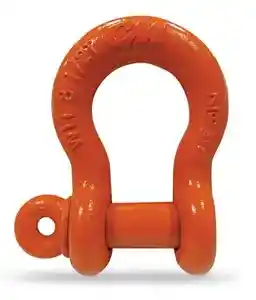5/8" Super Strong Anchor Shackle - Screw Pin, Working Load Limit: 4-1/2 Tons, Orange Powder Coat, Columbus McKinnon M651P - 1/EA