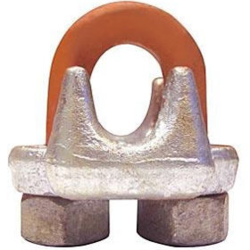 5/16" Wire Rope Clip, 2 Clips Minimum, 5-1/4" Rope Turnback, Galvanized, Columbus McKinnon M247 - 2/PK