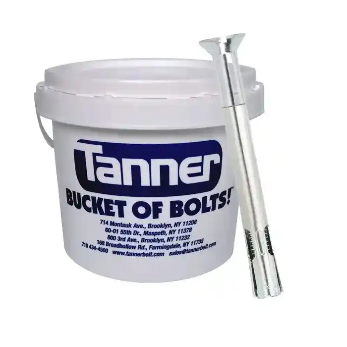 1/4" x 3" Sleeve Expansion Anchors, Combo Flat Head, Carbon Steel Zinc Plated, Bucket-of-Bolts!® (1000 Pieces per Bucket)