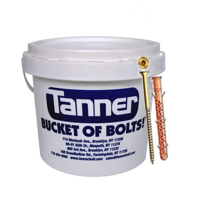 3/8" x 6-1/4", Nylon Frame Fixing Anchors, T-40 Drive, Bucket-of-Bolts!® (250 Pieces per Bucket)