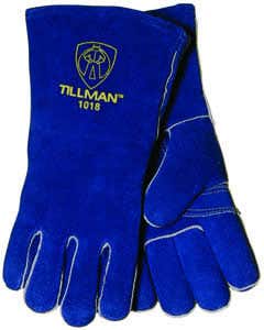 Tillman 1018 Welders Gloves, Stick Welding, Shoulder Split Cowhide, 14" Length, Reinforced Thumb - Medium