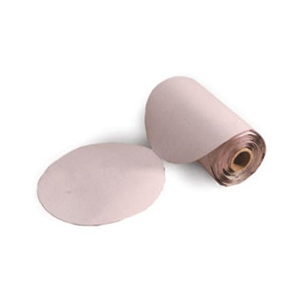 5" 3S Stearated Aluminum Oxide PSA Paper Disc Roll, 120C Grit - Medium Weight / Low Flexibility, 100 Discs Per Roll, United Abrasives 36802