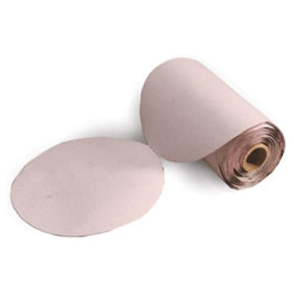 6" 4S Premium Searated Aluminum Oxide PSA Paper Disc Roll, 80C Grit - Medium Weight / Low Flexibility, 100 Discs Per Roll, United Abrasives 37900