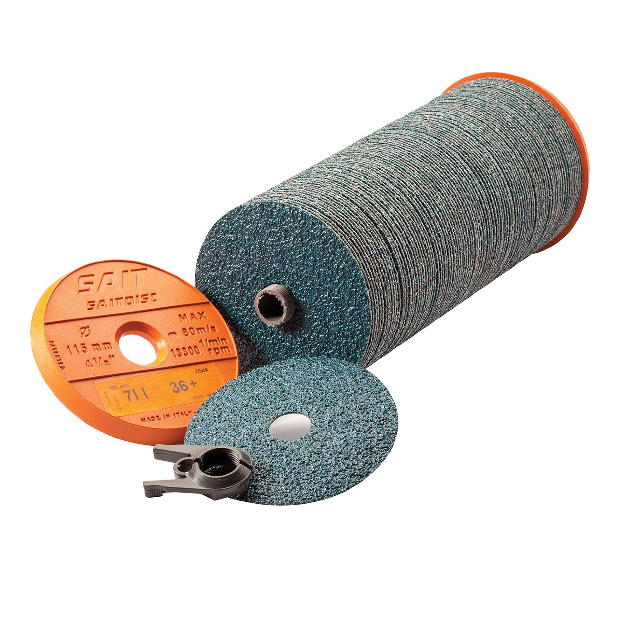 7" 7-II Ceramic Premium Performance Fiber Disc, 7/8" Arbor, 60 Grit, United Abrasives 56475