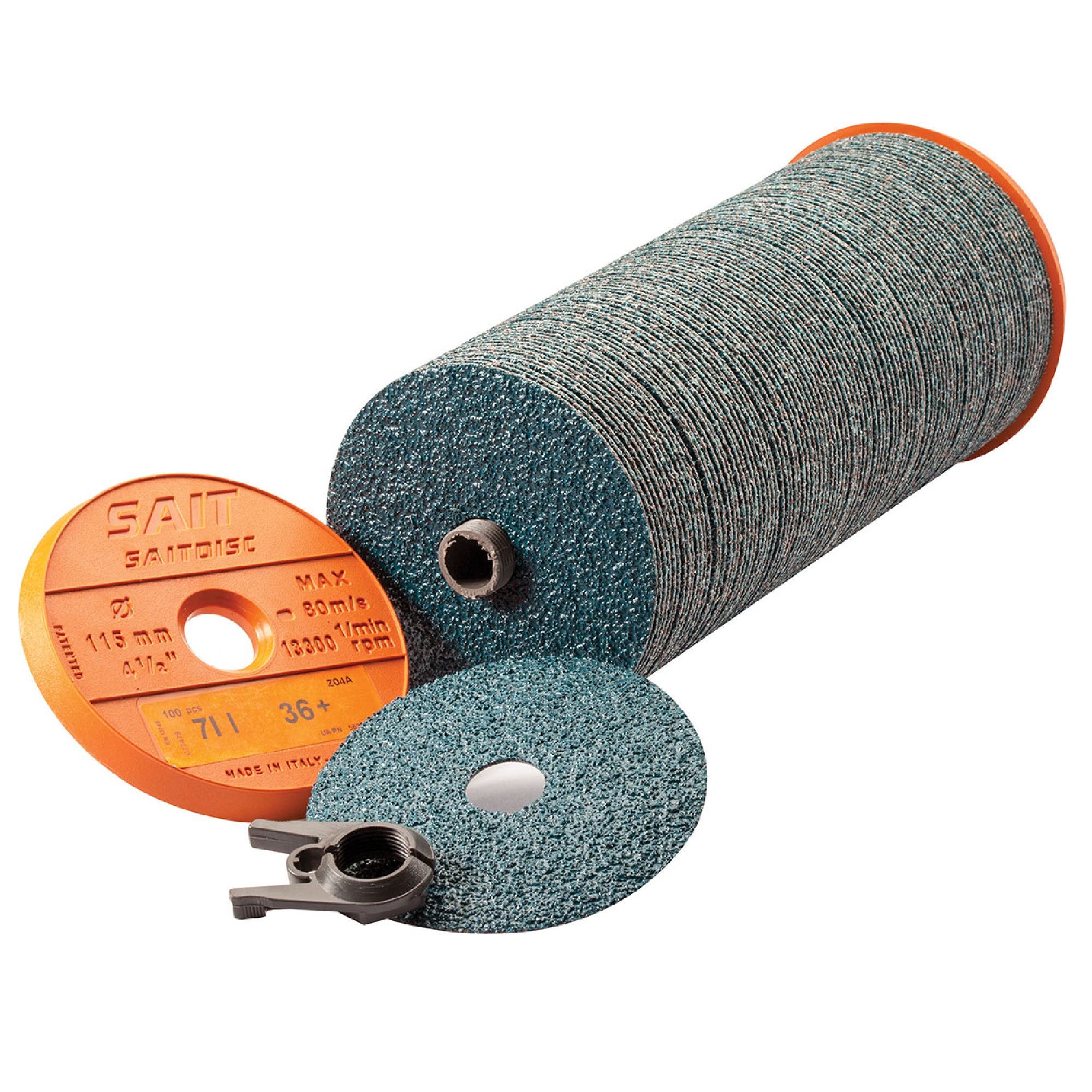 7" x 7/8" 7-II Ceramic Premium Fiber Discs, 36 Grit, United Abrasives 56373