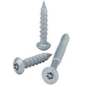 1/4"-15 x 2-3/4" Button Head 6-Lobe SECURE-CON Tamper-Resistant Concrete Security Screws, Case Hardened Carbon Steel with Tanner Guard Corrosion Coating, Driver Size: 27TXH