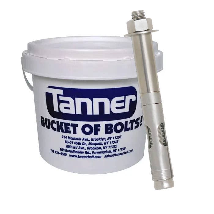 3/8" x 1-7/8", Sleeve Expansion Anchors, Hex Nut, Carbon Steel Zinc Plated, Bucket-of-Bolts!® (500 Pieces per Bucket)