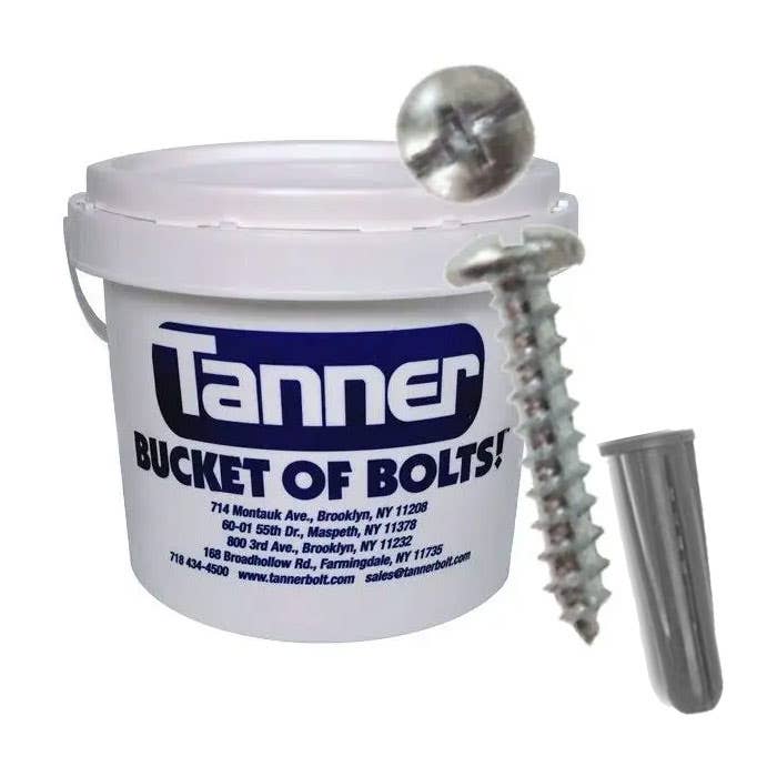 #10 x 1" Plastic Anchors, Bucket-of-Bolts!® (5000 Pieces per Bucket)