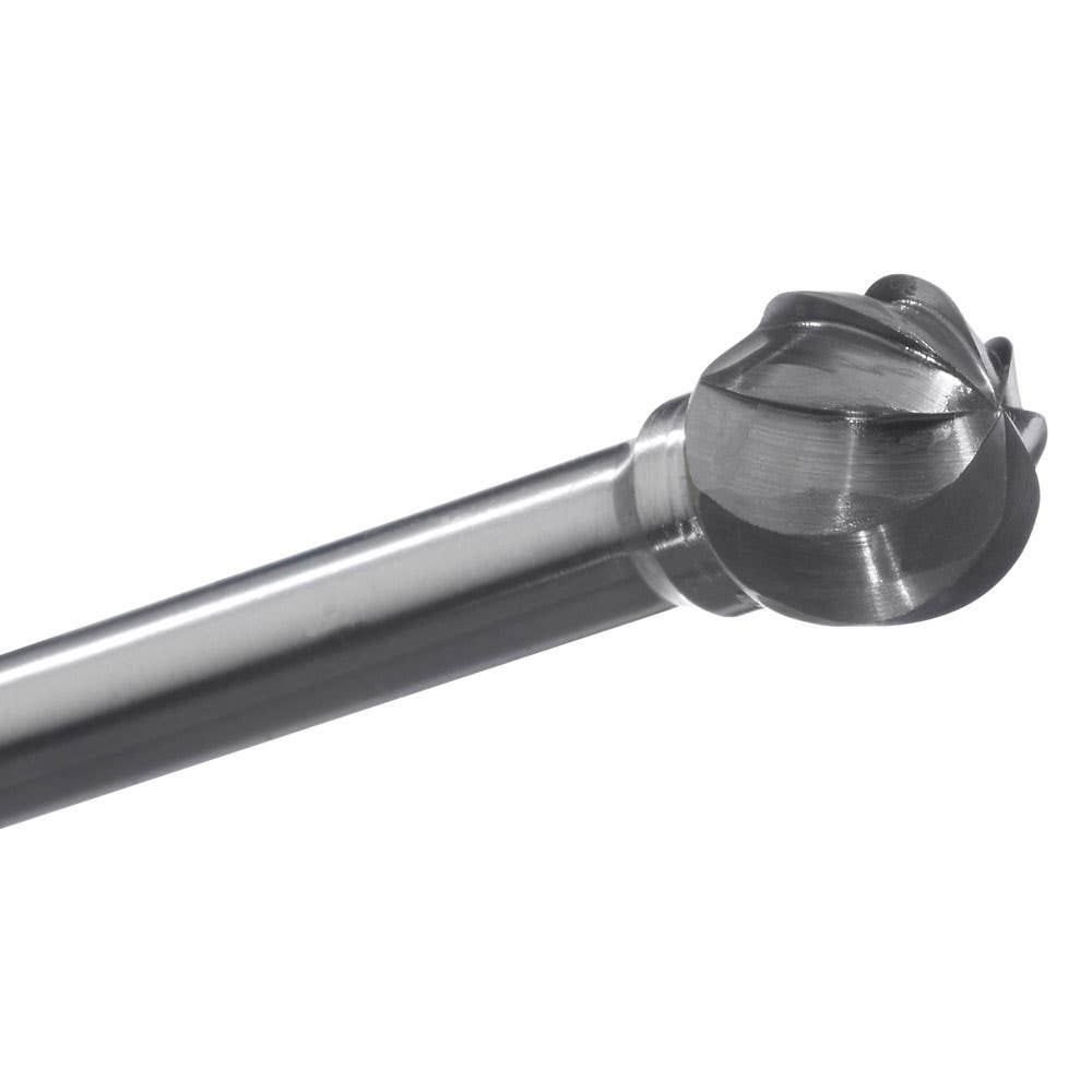 Champion SD1NF Ball Shaped Carbide Bur for Contouring / Hole Deburring / Milling, 1/4" Cutting Diameter, 7/32" Length of Cut, Non Ferrous Titanium Nitride Coated