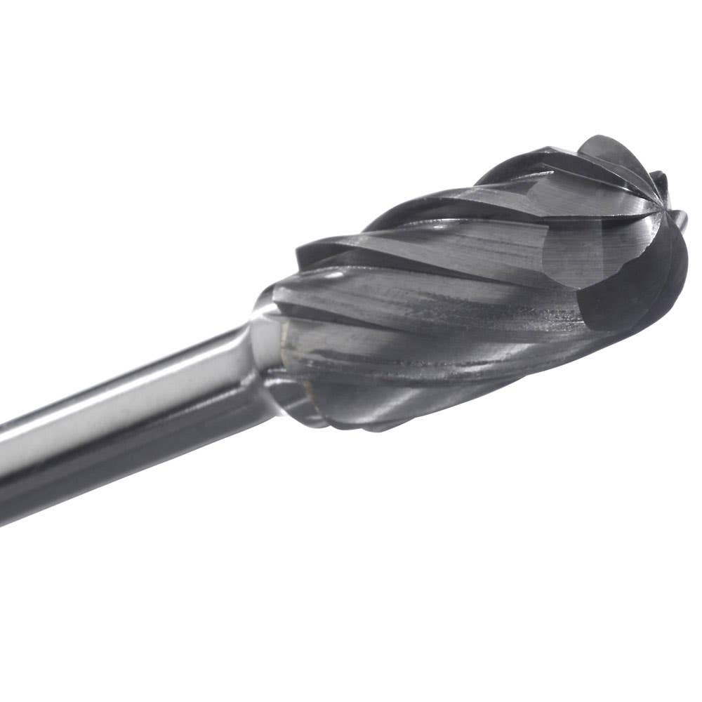 Champion SC7NF Cylinder Radius End Carbide Bur for Surface Milling & Contouring, 3/4" Cutter Diameter, 1" Length of Cut, Non Ferrous Titanium Nitride Coated