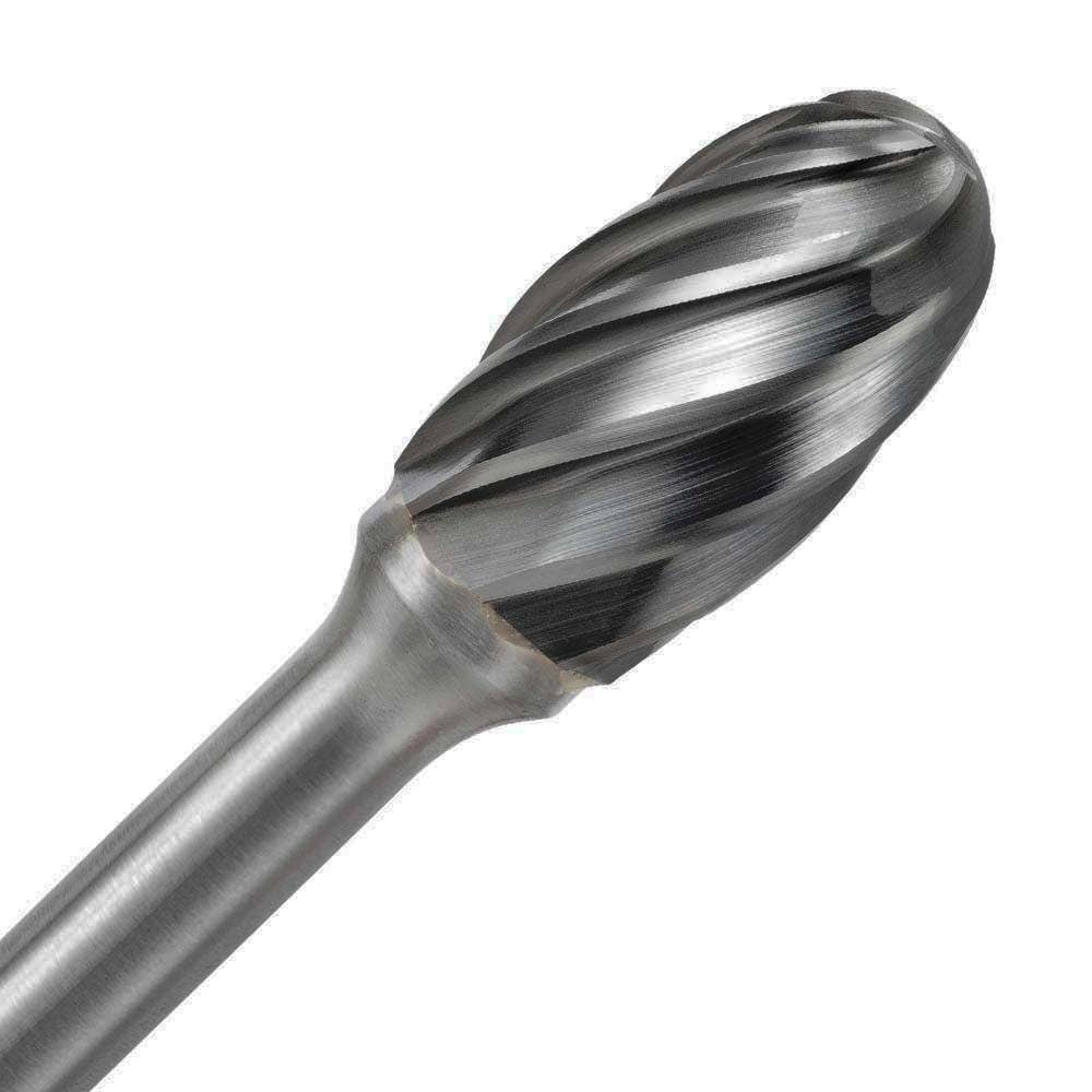 Champion SE7NF Cylinder Radius End Carbide Bur for Contouring, 3/4" Cutting Diameter, 1" Length of Cut, Non Ferrous Titanium Nitride Coated