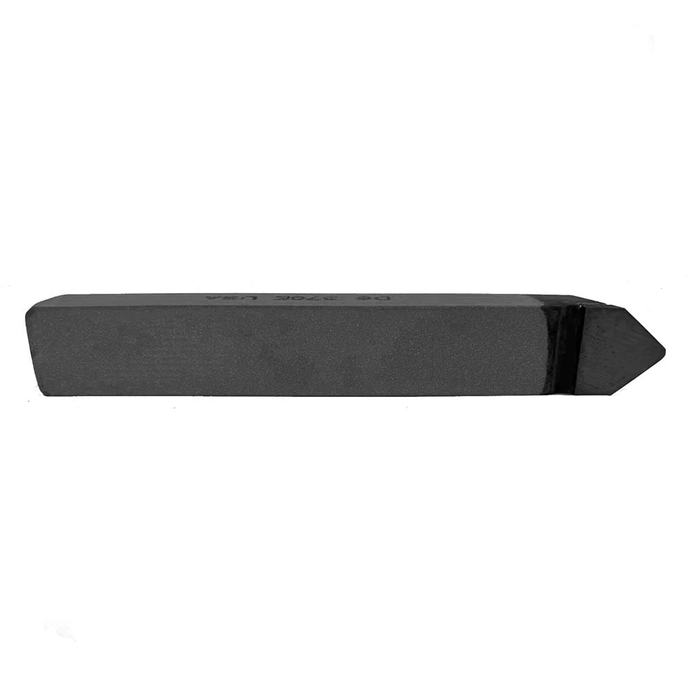 1" x 1" x 7" - D Brazed Carbide Tool Bit - Pointed Nose Tool for Undercutting & Chamfering, Series 883 Carbide, Champion D16-883