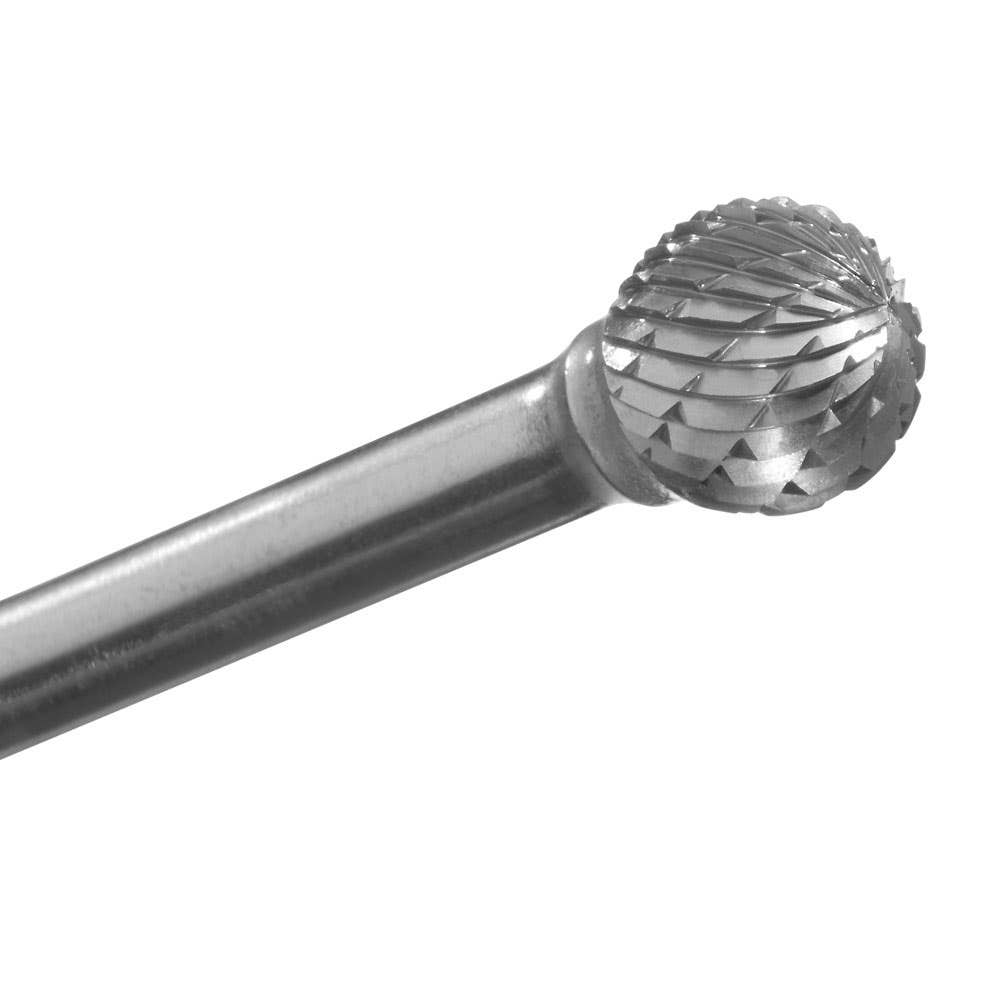 USD51 Ball Shaped Mini Carbide Bur (Uncoated), 1/4" Cutter Diameter, 7/32" Length of Cut, Double Cut, Champion USD51