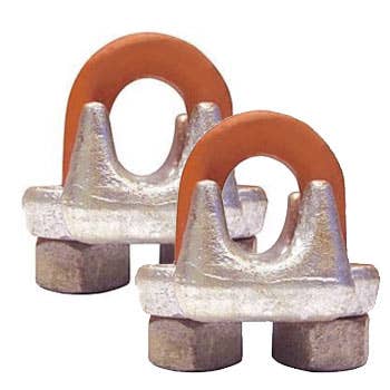 3/8" Wire Rope Clip, 2 Clips Minimum, 6-1/2" Rope Turnback, Galvanized, Columbus McKinnon M248 - 2/PK