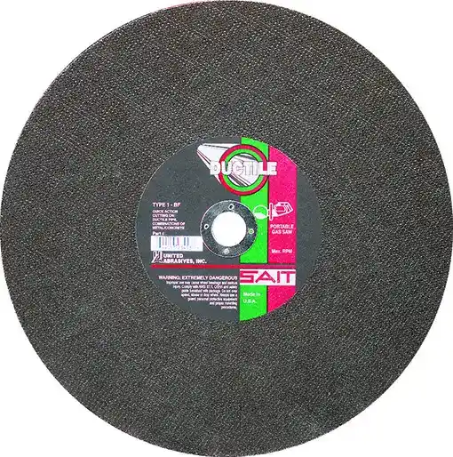 16" x 1/8" x 1 Ductile Portable Saw Cut-Off Wheels, Type 1, United Abrasives 23480