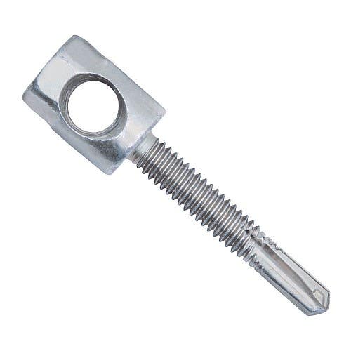 DeWalt® PFM224110N 1/4-20" x 1" HangerMate® Rod Hanging Anchors for Steel with Nut, Horizontal Hang, 3/8" Rod Size, #3 Drill Point
