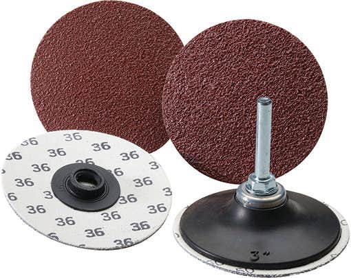 2" 2A-H Aluminum Oxide Grain Sait-Lok-R Laminated Discs, Heavy Duty, 50 Grit, United Abrasives 50322