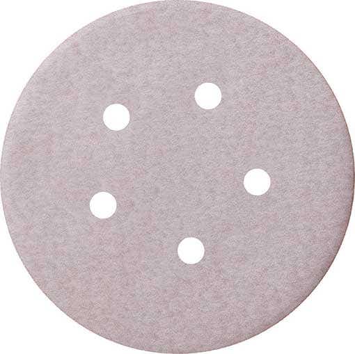 5" 3S Stearated Aluminum Oxide Hook & Loop Paper Discs with 5 Vacuum Holes, 120C Grit - Medium Weight / Low Flexibility, United Abrasives 36552