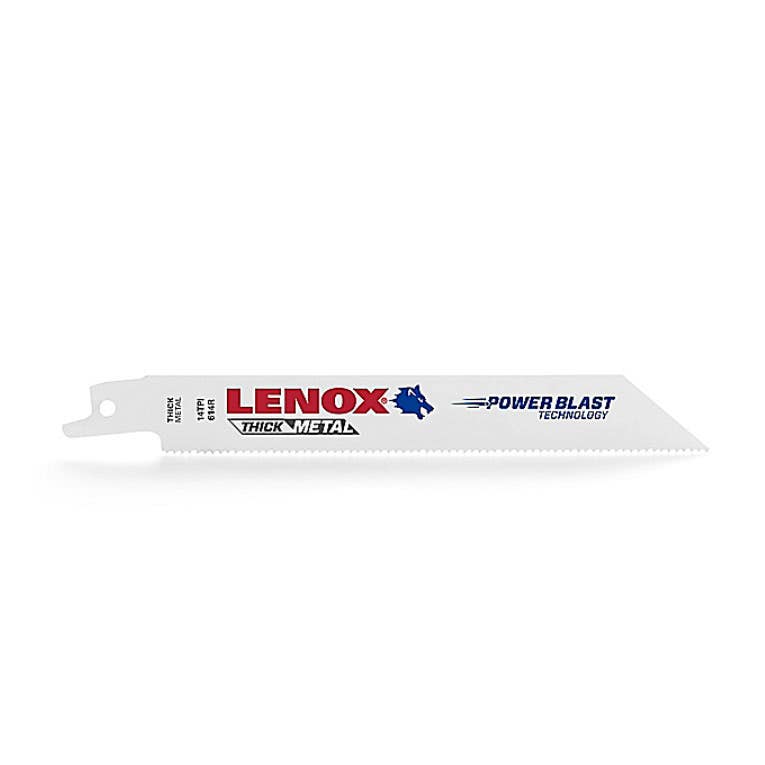 6 x 1 x .035 14 TPI LENOX Bi-Metal Reciprocating Saw Blades for Metal Cutting (2-Pack) -  24902T6114R